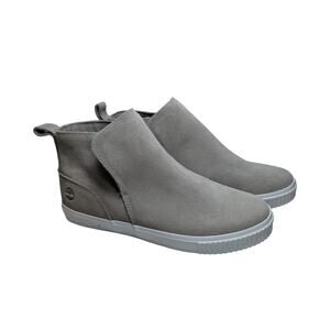 Timberland Women's 8 Skyla Bay Pull On Boots Gray Suede Fall Fashion Comfort